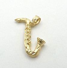 Usado, Pingente Berloque de Instrumento Musical Saxofone Ouro 14k 2gr Novo comprar usado  Enviando para Brazil