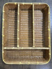 Rattan flatware tray for sale  Dayton