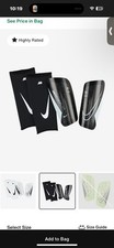 Caneleiras de futebol Nike Mercurial Lite preto tamanho S/PSmall competitivo adulto novo, usado comprar usado  Enviando para Brazil