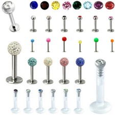 Labret Piercing Lippenpiercing Monroe Madonna Helix Tragus Kristall Kugel comprar usado  Enviando para Brazil
