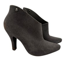 Botas de tornozelo Melissa cinza escuro drama flocado tamanho 8, usado comprar usado  Enviando para Brazil