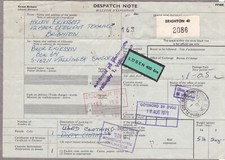 1971 NOTA DE ENVIO DE PACOTE DE GLOUCESTER PLACE BRIGHTON CDS PARA SUÉCIA comprar usado  Enviando para Brazil