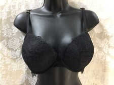 VICTORIA’S SECRET muito sexy PUSH UP sutiã de renda preta renda ilhós dourados TIRAS 36C comprar usado  Enviando para Brazil