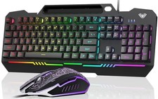AULA Teclado Gaming, T102 104 Teclas Teclado y Mouse Gaming Combo con RGB segunda mano  Embacar hacia Mexico