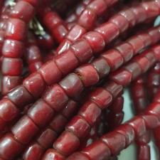 Contas de vidro antigas venezianas comércio vermelho cranberry coração branco fios 7mm comprar usado  Enviando para Brazil