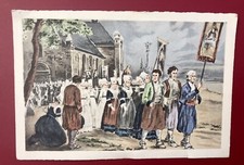 Cpa lithographiée pardon d'occasion  Bordeaux-
