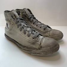 Tênis de cano alto Diesel Exposure lona – Cinza Gunmetal – Masculino EUA 10 / UE 43 comprar usado  Enviando para Brazil