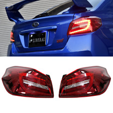 Ajuste Subaru WRX STI lanternas traseiras LED sinal sequencial vermelho fumaça 14-21 comprar usado  Enviando para Brazil