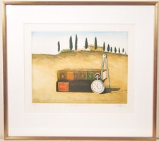 Wolfgang Zelmer / duża akwaforta kolorów / oprawiona / ręcznie podpisana / tylko 95 egzemplarzy / 1993 na sprzedaż  Wysyłka do Poland
