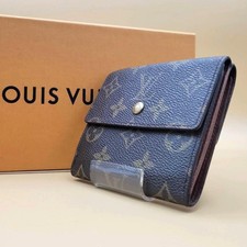 Usado, Carteira Louis Vuitton monograma gancho duplo tripla compacta marrom unissex comprar usado  Enviando para Brazil
