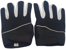 Luvas esportivas de ciclismo, couro sintético dedo inteiro e tecido para trás, 1 par comprar usado  Enviando para Brazil