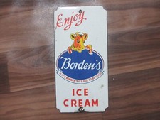 Placa de metal esmalte sorvete porcelana Borden's tamanho 7 x 3 polegadas comprar usado  Enviando para Brazil