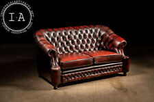 Tufted leather oxblood for sale  USA