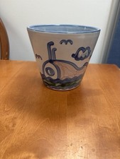 M.A. Vaso/plantador de flores Hadley Pottery baleia “maré baixa” 5” de altura, 5 1/2” de diâmetro comprar usado  Enviando para Brazil