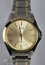 Q Q TOM DOURADO PRATA MASCULINO 36mm resistente à água aço inoxidável mostrador dourado traseiro comprar usado  Enviando para Brazil