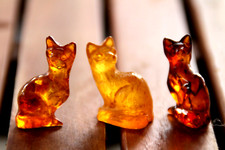 Naturbernstein figur katzen gebraucht kaufen  Porta Westfalica