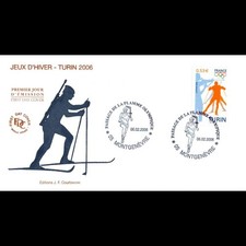 FDC JF - J.O. d'hiver de Turin - oblit Montgenèvre 4/2/06 comprar usado FDC JF - J.O. d'hiver de Turin - oblit Montgenèvre 4/2/06 comprar usado  Enviando para Brazil