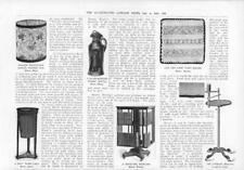Impresión antigua 1906 - Mesa de trabajo decorativa estantería giratoria atril (175) segunda mano  Embacar hacia Argentina