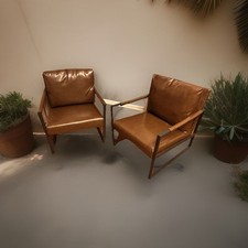 Modern brown leather for sale  Dunellen