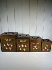 Vtg wood canister for sale  Rockford
