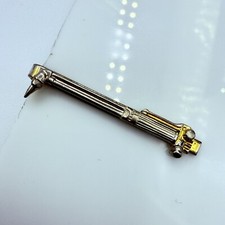 Fecho de clipe de barra de gravata vintage - Soldagem de tocha de corte tom dourado e prata, usado comprar usado  Enviando para Brazil