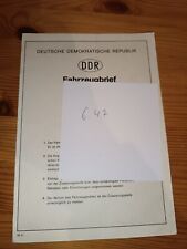 Ddr kfz brief gebraucht kaufen  Tangerhütte