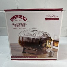 Dispensador de barril de vidro Kilner com suporte de madeira 1 litro/34 fl oz EUA edição premium, usado comprar usado  Enviando para Brazil