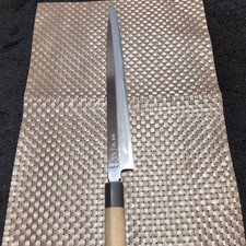 Masamoto Sohonten Yanagiba japońska kuchnia nóż sashimi 300mm z saya używany, używany na sprzedaż  Wysyłka do Poland
