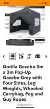Gorilla gazebo pop for sale  AYLESBURY