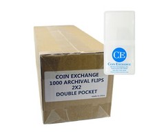 Caixa de 1000 Guardhouse Marca 2x2 NÃO PVC Arquivamento Bolso Duplo Moedas Flip comprar usado  Enviando para Brazil