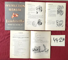 N° 4427 / Lambretta model L.D.125 Mk.IV / INSTRUCTION MANUAL  / English NO DATE segunda mano  Embacar hacia Argentina