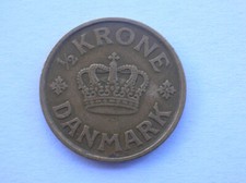 Denmark krone 1925 usato  Italia
