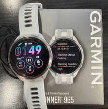 Smartwatch Garmin Forerunner 965 multiesportivo GPS, pedra branca/cinza em pó, usado comprar usado  Enviando para Brazil