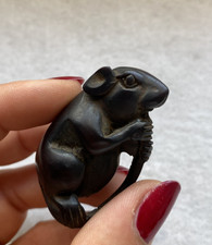 Netsuke Katabori, figurka mir. z bukszpanu, myszki, ręcznie rzeźbione; na sprzedaż  Wysyłka do Poland