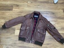 Diesel leather jacket for sale  EMSWORTH