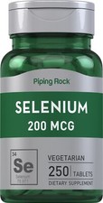 Suplemento de selênio Piping Rock 200mcg 250 comprimidos comprar usado  Enviando para Brazil
