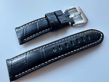 24mm black leather for sale  HAVERFORDWEST