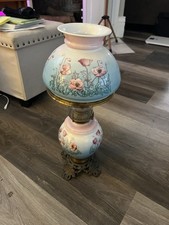 Lámpara de mesa antigua, lámpara de porcelana floral, lámpara de mesa victoriana segunda mano  Embacar hacia Mexico