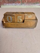 Perpetual calendar wooden for sale  LEIGHTON BUZZARD