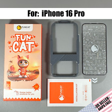 Protectores de pantalla FUNCAT para iPhone 16 PRO: 3x HD vidrio transparente con guía de marco segunda mano  Embacar hacia Mexico