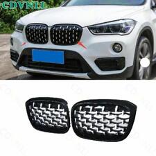 Para BMW X1 2016-19 Prata Preto Gypsophila Centro Superior Malha Grelha Grelha Amortecedor, usado comprar usado  Enviando para Brazil