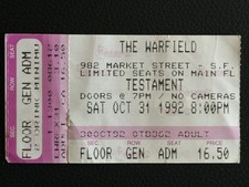 Testament concert ticket d'occasion  Expédié en Belgium
