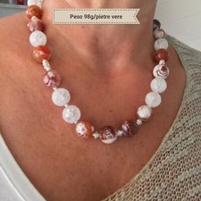 Collana donna pietre usato  Torre Canavese