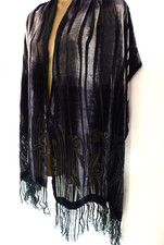 Black grey velvet for sale  LONDON
