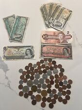 Lote de monedas y billetes de Canadá / Variaciones de año de $1 y $2 dólares 1954, 1973, 1986 segunda mano  Embacar hacia Argentina