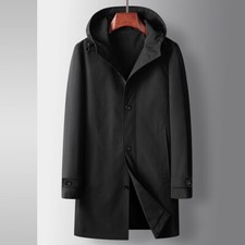 Trench coat masculino casual com capuz 002 comprar usado  Enviando para Brazil