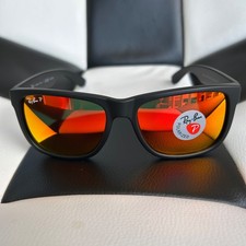 Usado, Óculos de sol Ray Ban Justin Color Mix preto fosco/vermelho espelho 54 mm RB4165 622/6Q comprar usado  Enviando para Brazil