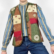 Vintage patchwork vest for sale  LONDON