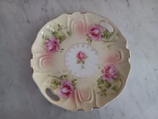 Prato de bolo decorado com rosas pintadas à mão vitorianas austríacas 9 1/2" comprar usado  Enviando para Brazil