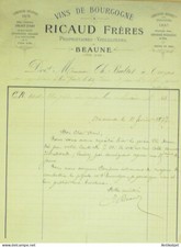 Ricaud frères facture d'occasion  Carpentras